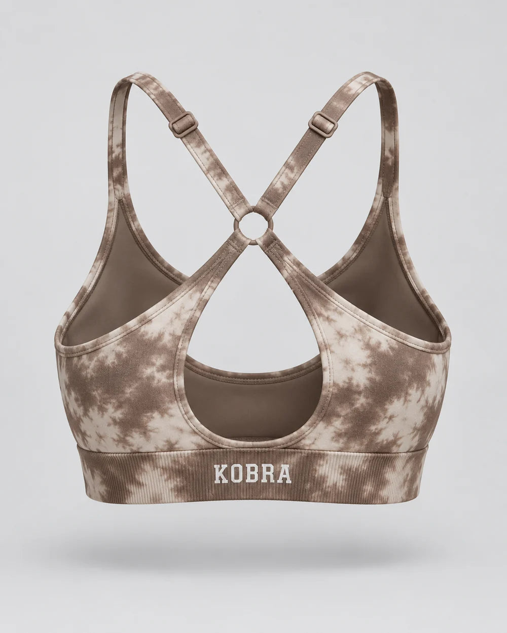Cross-Back Sports Bra — Brown