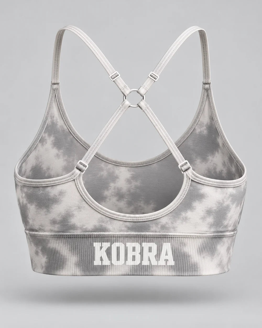 Cross-Back Sports Bra — Gray