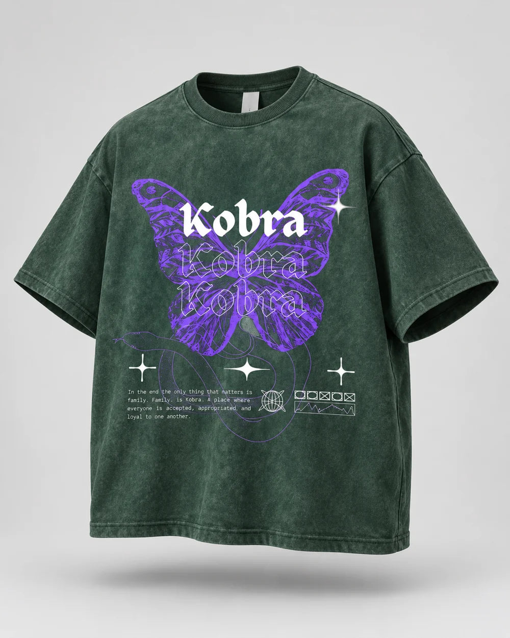 Butterfly Tee — Forest Green