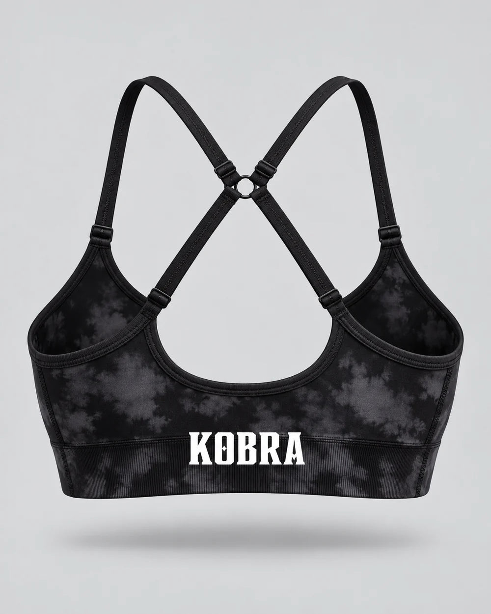 Cross-Back Sports Bra — Black